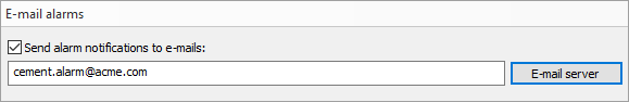 e-mail alarms
