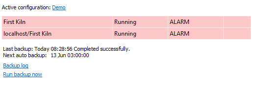 backup status