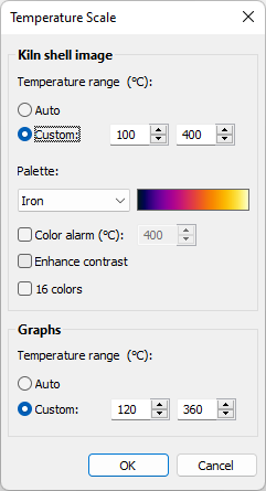temperature scale dialog