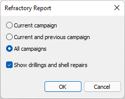 refractory report dialog