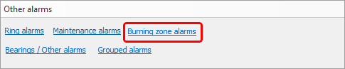 other alarms - burning zone