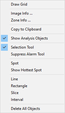 infrared image context menu