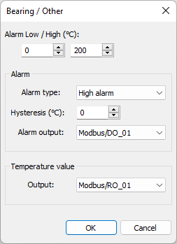 bearings alarms configuration single